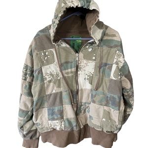 Analog Camouflage Patchwork Hoodie